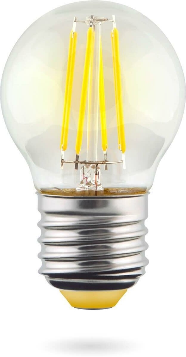 VOLTEGA Лампа светодиодная филаментная Voltega E27 6W 4000К прозрачная VG10-G1E27cold6W-F 7024