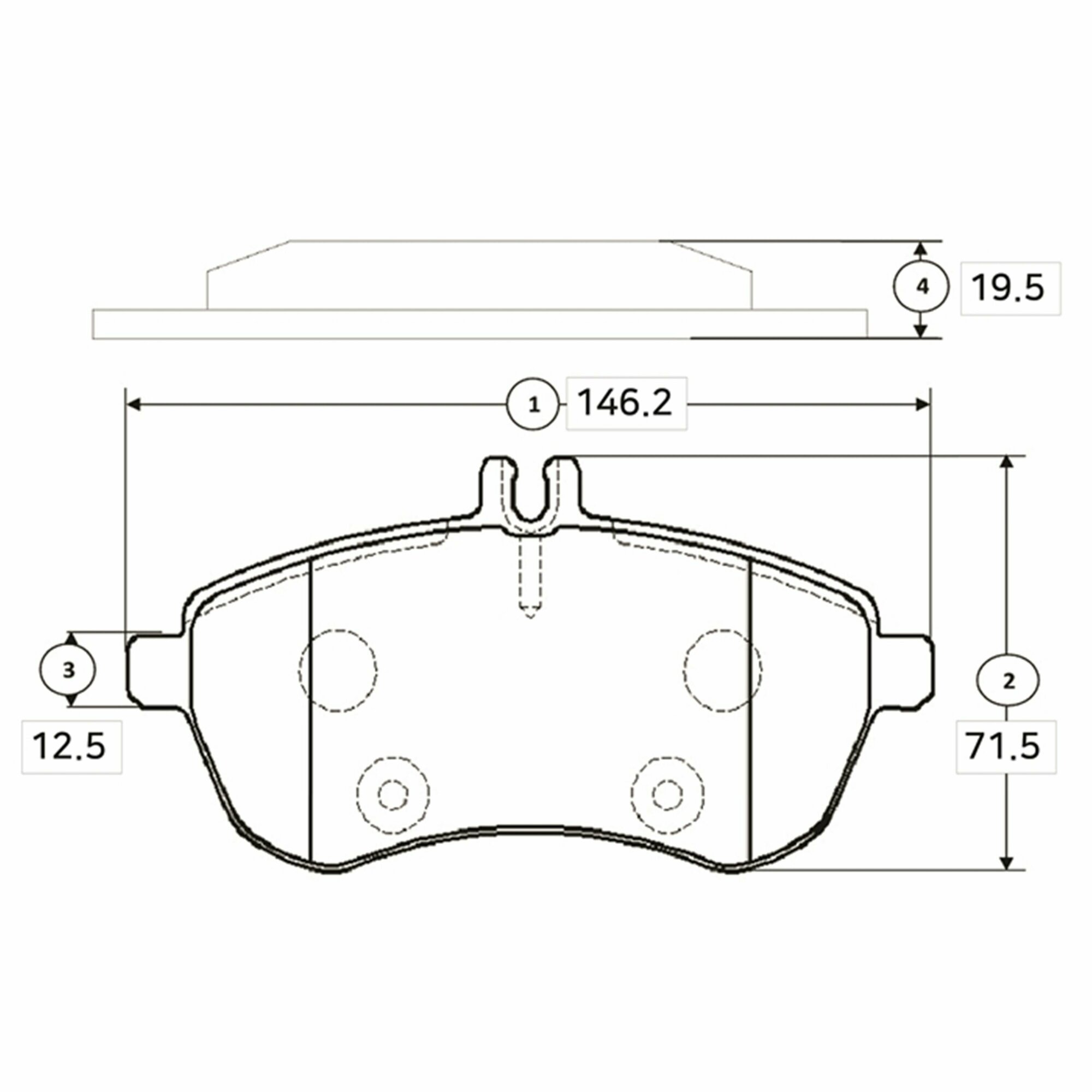 Колодки тормозные Мерседес MERCEDES W204/W212 передние Комплект 4 шт