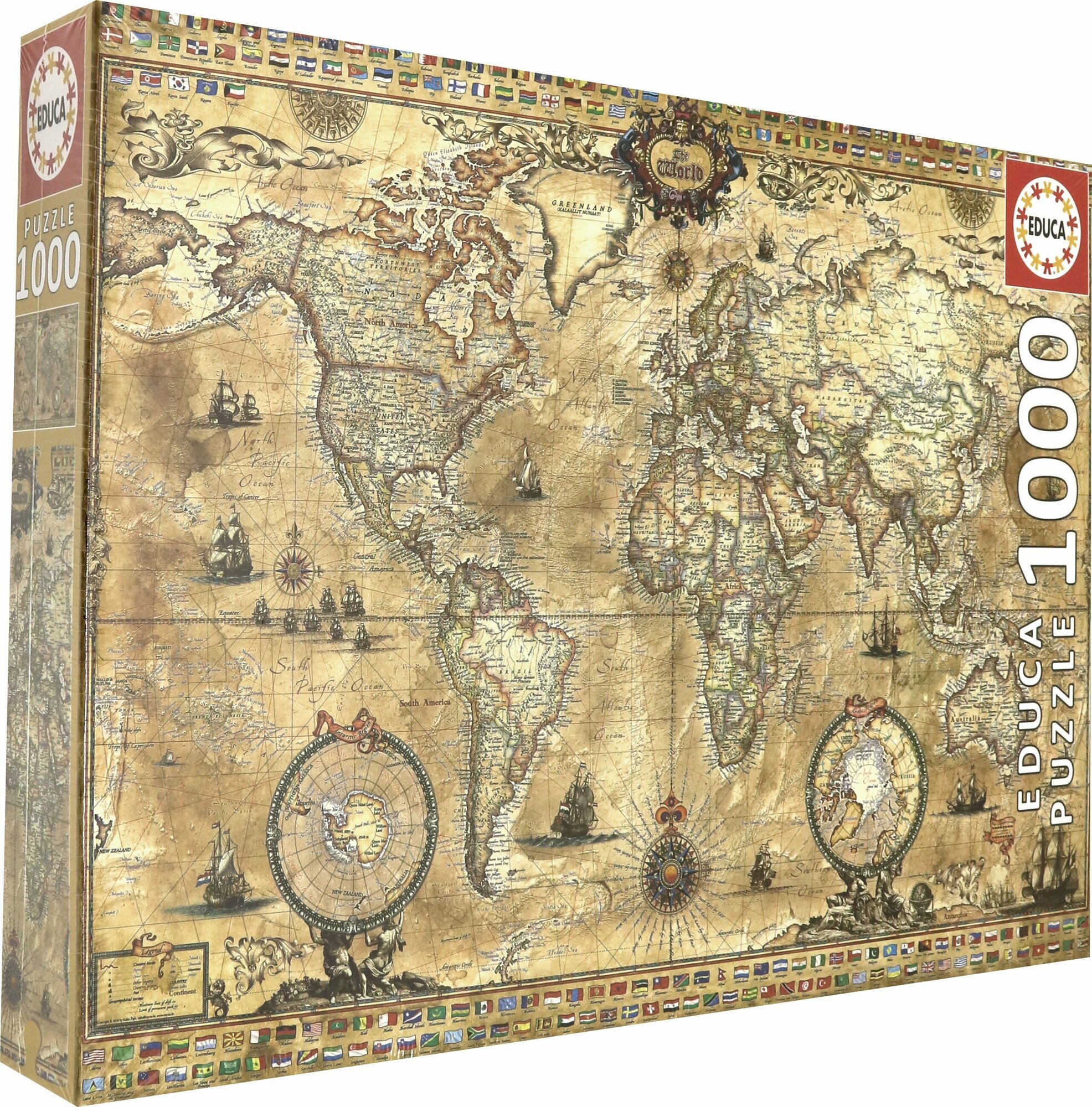 Пазл-1000 "Античная карта мира" (15159)