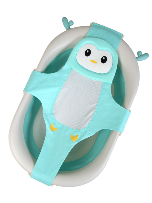Гамак LaLa-Kids для купания новорожденных с мягким подголовником Пингвин