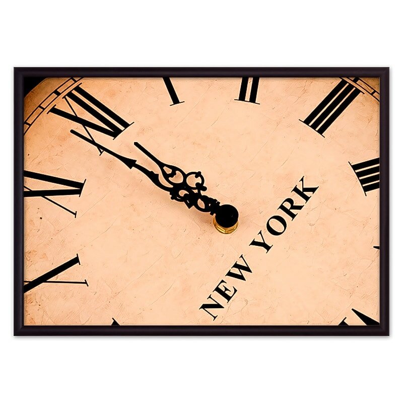 Постер в рамке Часы Нью-Йорк 50х70 см