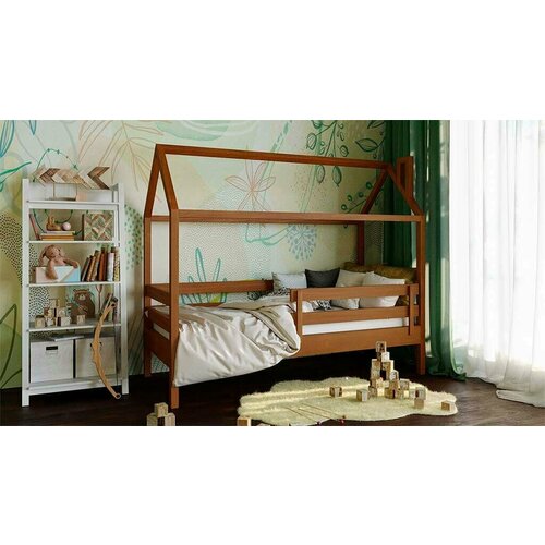 Кровать Айвенго 1 (Цвет: дуб | Размер: 80 * 190) с ортопедическим основанием