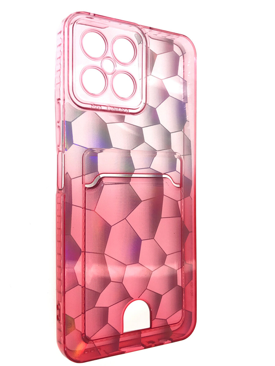 Чехол Мобильная Мода для Honor X8 Накладка силиконовая с жидкостью и переливающимся узором внутри