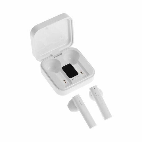 Наушники беспроводные MYBIT VBT 118 TWS вкладыши BT50 30200 мАч солнечная панель белые 2208₽