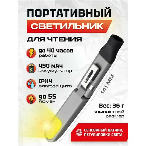 Лампа для чтения, для рыбалки на прищепке Sunree Sensor Bait Light 55 лм 4500мАч