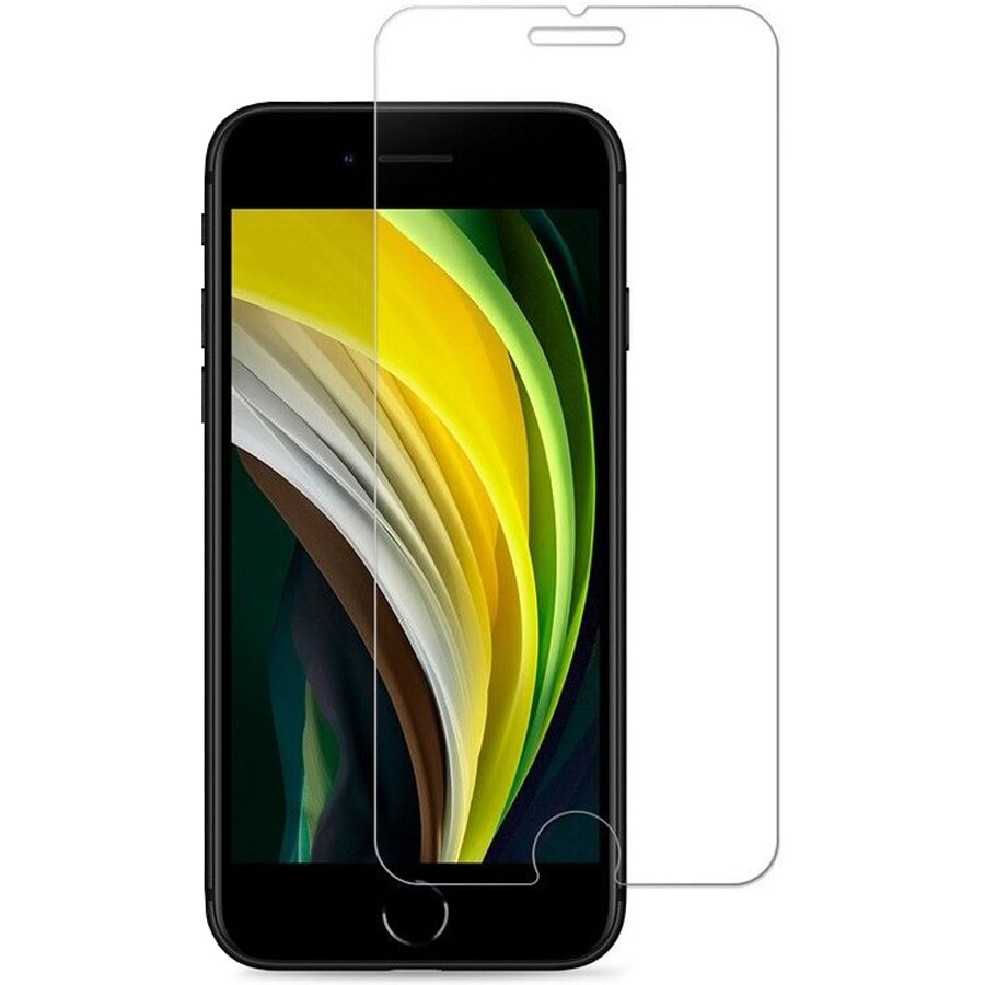 Защитное стекло Spigen на Apple iPhone SE (2022/2020) (AGL01374) Glas.tR Slim HD 1 шт / Спиген стекло для Айфон СЕ 2022, прочное, олеофобное покрытие, прозрачное