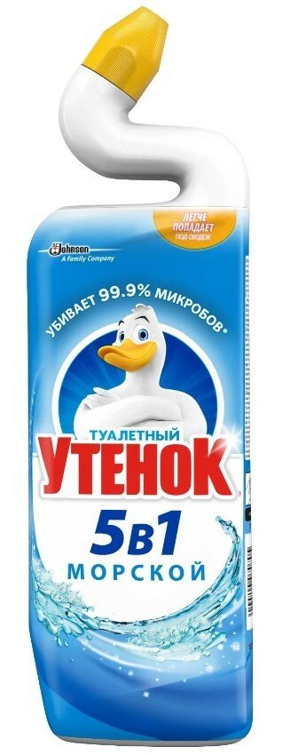 Набор из 3 штук Средство чистящее для унитаза Туалетный Утенок Морской 5в1 900мл