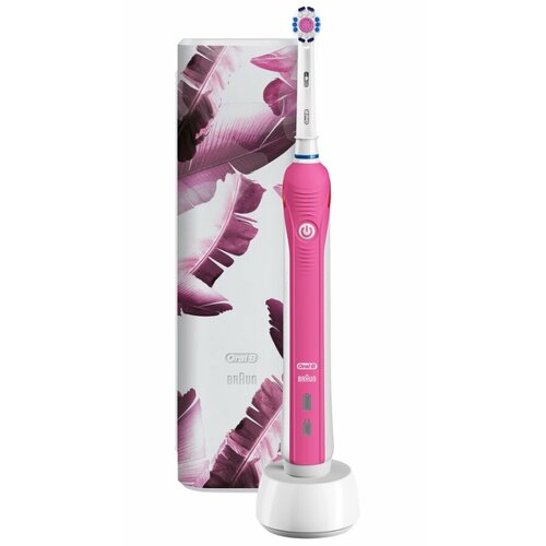 Электрическая зубная щетка Oral-B Pro 1 750 Pink Design Edition mit Reiseetui (D16.513.1UX) электрическая зубная щетка oral b pro 750 design edition белый