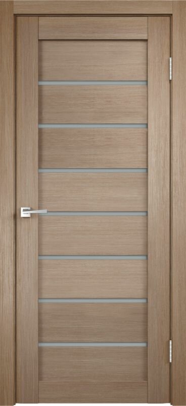 Дверь межкомнатная VellDoris UNICA 1, бруно, 600x2000, LR, стекло мателюкс, без врезки замка и петель