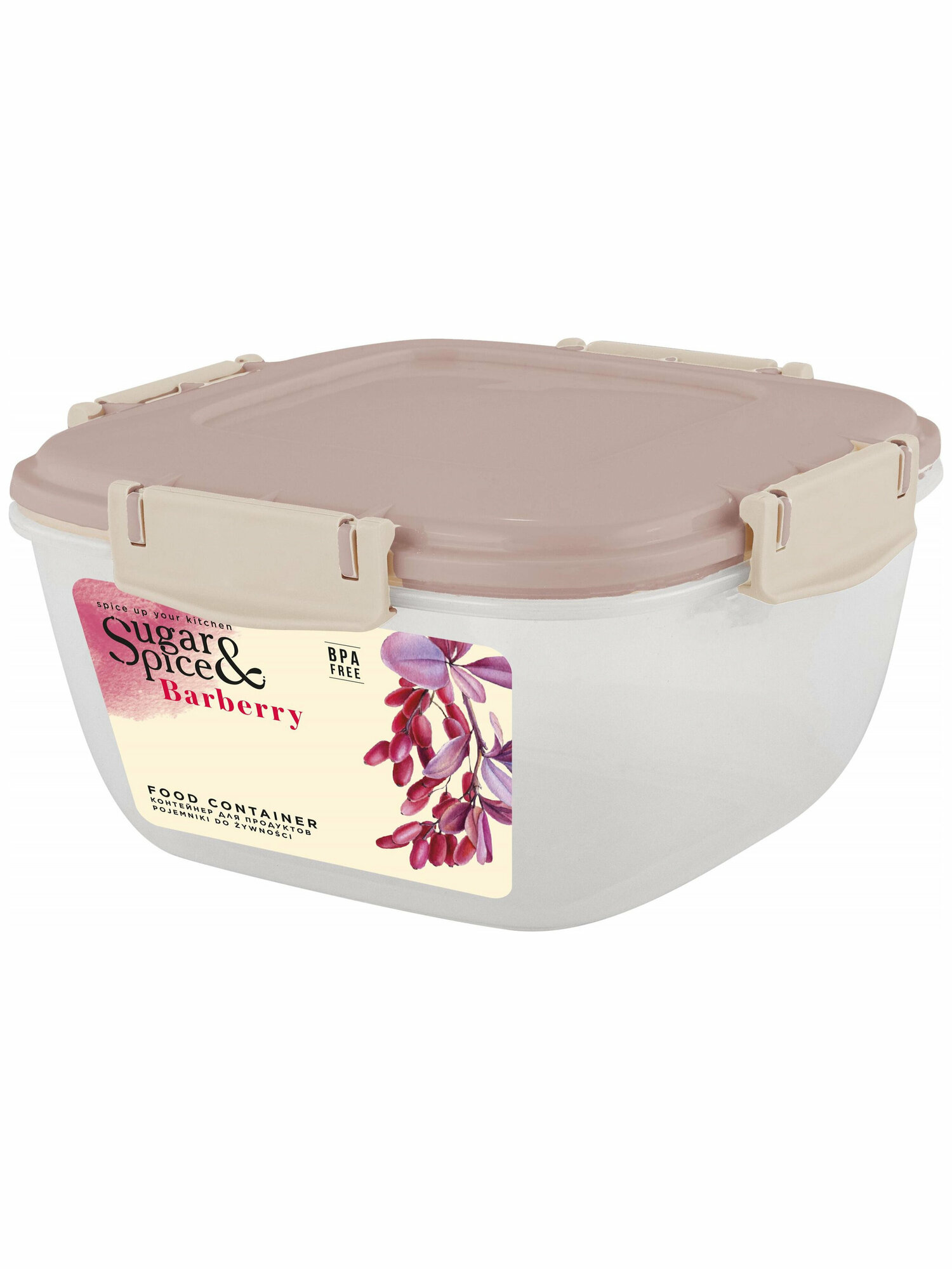 Контейнер для еды 1л Вarberry SE2243, 16.5x16.5 см, латте Sugar & Spice