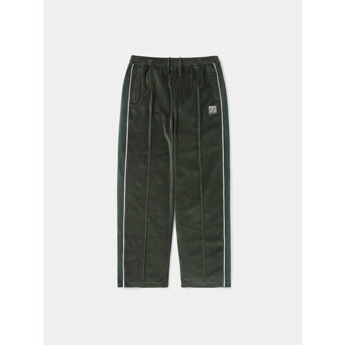 Брюки thisisneverthat Velour Track Pant, размер M, зеленый