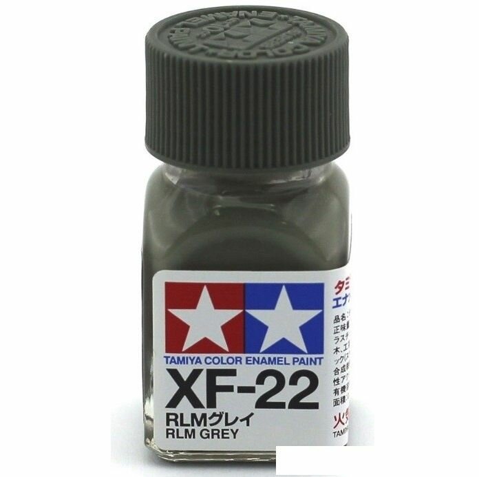 Эмаль XF-22 RLM Grey flat, enamel paint 10 ml. (RLM Серый матовый) Tamiya 80322