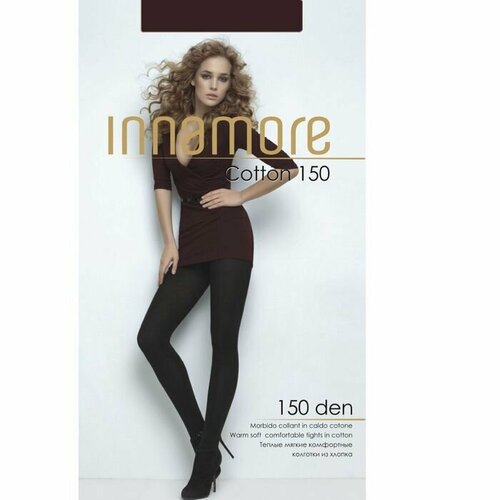 колготки innamore cotton 150 den размер 5 черный мультиколор Колготки Innamore, 150 den, размер 4, коричневый