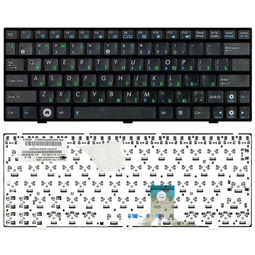 Клавиатура для нетбука Asus EEE PC 1000HA, русская, черная, версия 2 клавиатура для ноутбука asus 1000ha