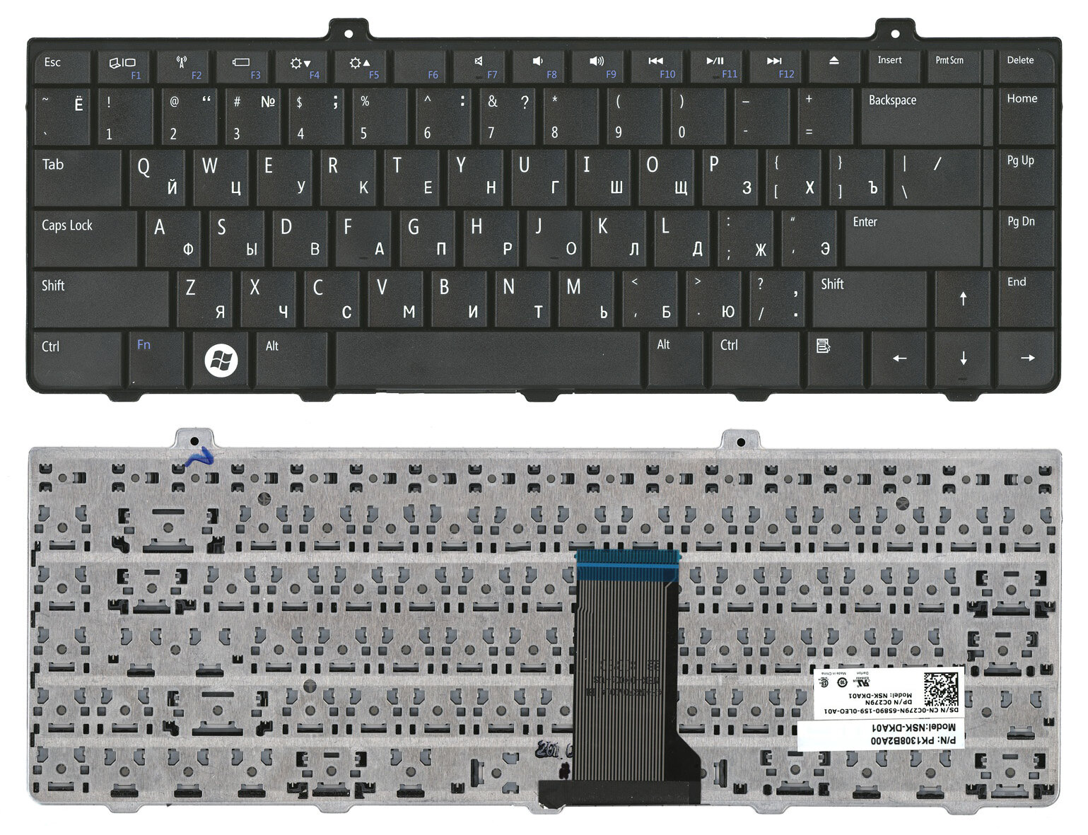 Клавиатура для Dell 0X274M русская, черная