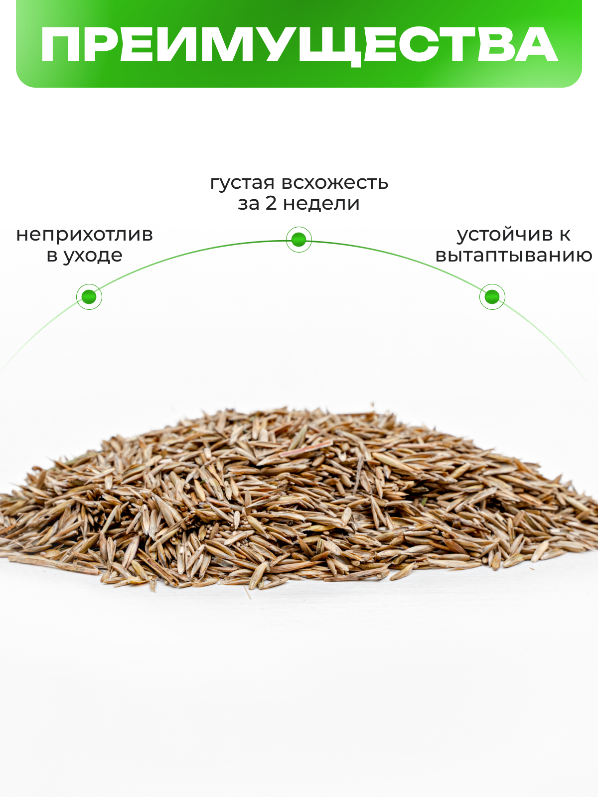 Газон Зеленый уголок Спортивная (семена) спорт. 1000гр - фото №5