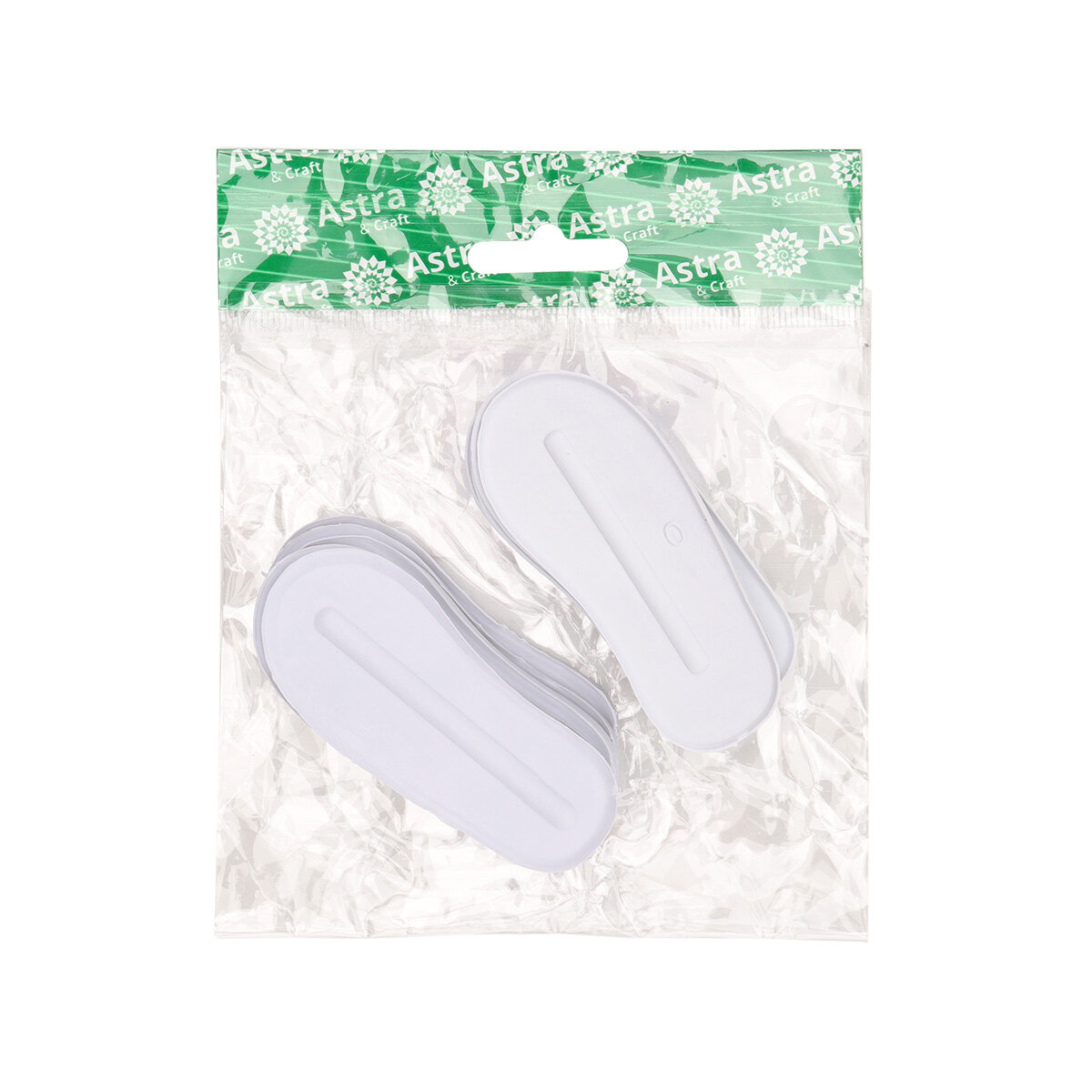 Подошва для изготовления кукольной обуви, 5 пар, 7,2*3*0,4 см, Astra&Craft, белая — фото 1