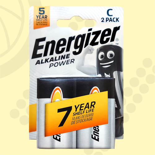 Energizer C (LR14) Alkaline Power | 1.5 Вольта, Щелочные (алкалиновые) батарейки - 2шт.