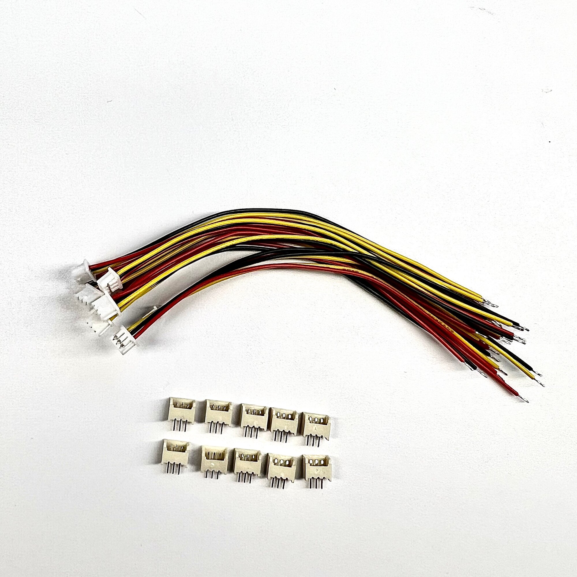 фото Набор кабелей с разъемом JST 1.25 мм 3pin 10см 10 штук
