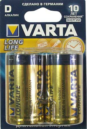 Батарейки Varta Longlife D Bli Alkaline, 2 шт. (4120101412) - фото №16