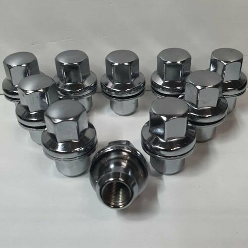 Гайка колёсная 14x1,5x46, пресс-шайба, под 22 ключ, 10 штук