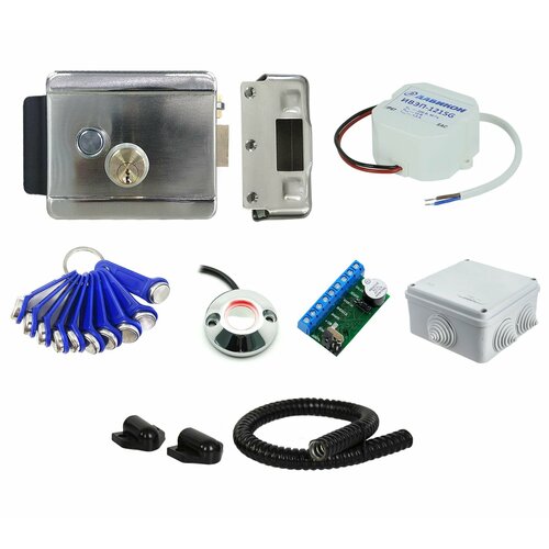 Комплект системы контроля доступа SLINEX gamma09 считыватель замок электромагнитный кнопка выхода сила удержания до 180 кг 5290₽