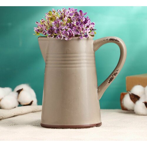 Кашпо Оливер серое 7х13х14см 887₽