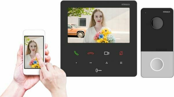 Комплект домофона HiWatch DS-D200IKWF серебристый