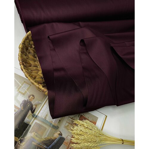 Ткань Сатин для постельного белья Бордовый / 4 п. м. / ширина 220 / 130 г/м2 / хлопок 100 % ткань для постельного белья сатин