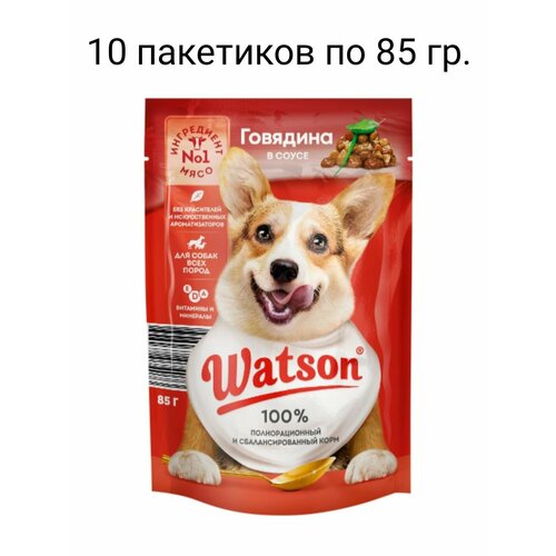 Корм для собак с говядиной в соусе 398₽