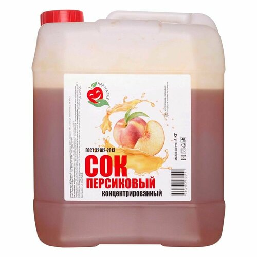 фото Сок персиковый концентрированный 5 кг. happy apple