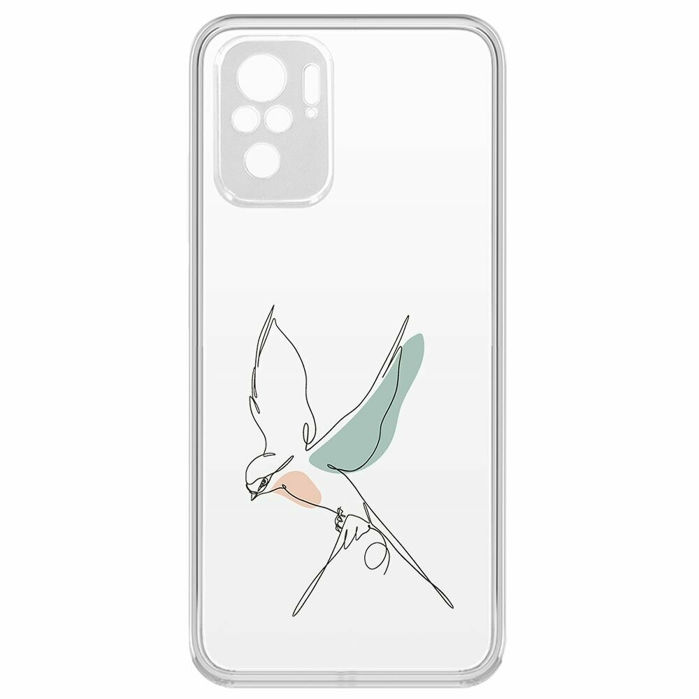 Чехол-накладка Krutoff Clear Case Полет для Xiaomi Redmi Note 10/ Note 10S