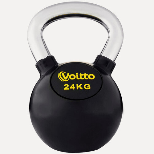 Изображение товара Гиря обрезиненная с хромированной ручкой Voitto, 24 кг