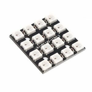RGB LED модуль 4x4 16Бит WS2812, модуль с программируемыми светодиодами