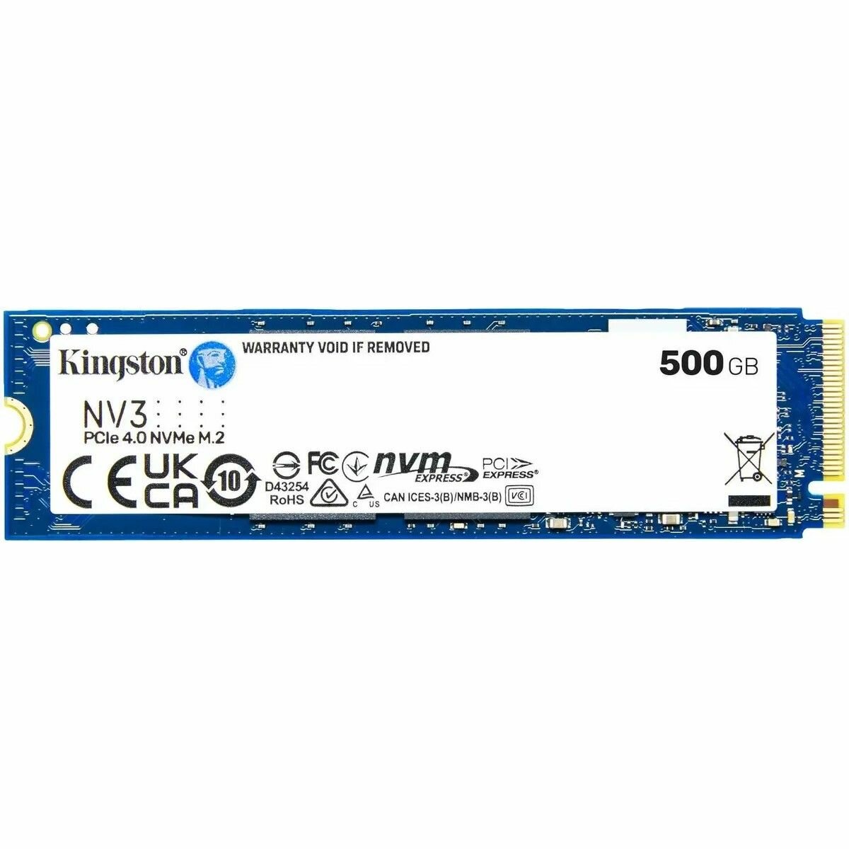 Твердотельный накопитель SSD Kingston PCIe 4.0 x4 500GB SNV3S/500G NV3 M.2 2280
