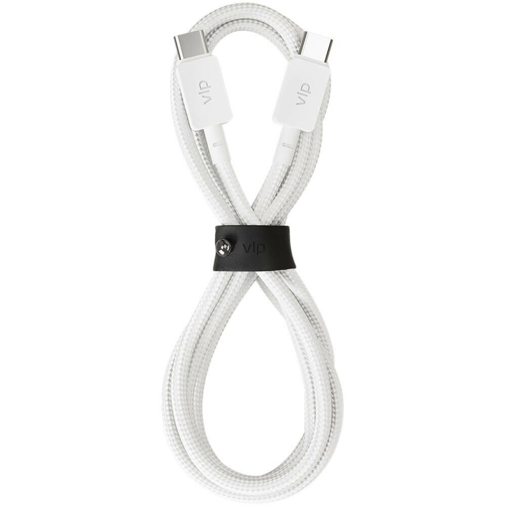 Кабель VLP Nylon Cable USB-C/USB-C 1.2м белый (1031021)