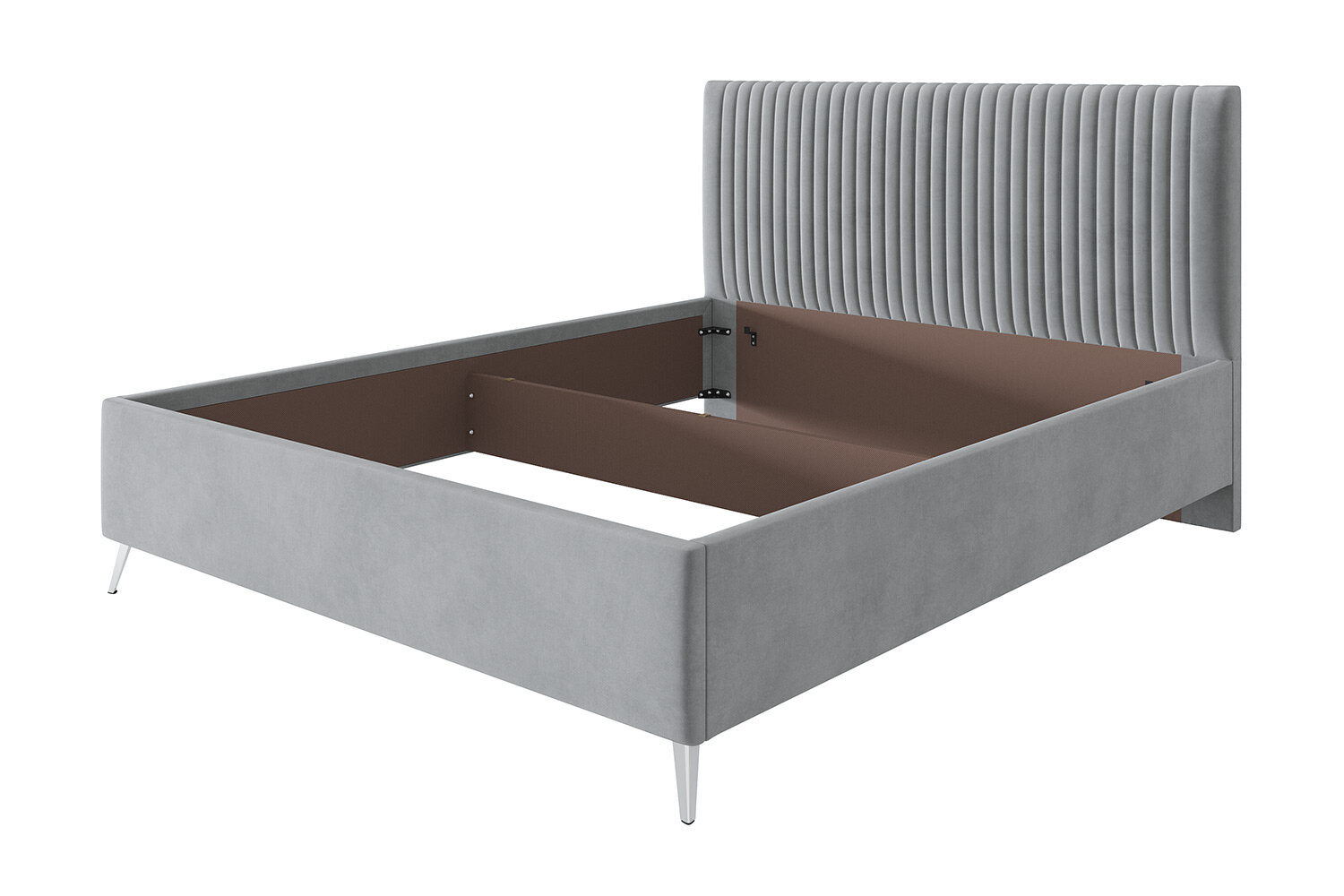 Каркас кровати SOLANA Briana, 140х200 см, цвет серый, без основания и подъемного механизма