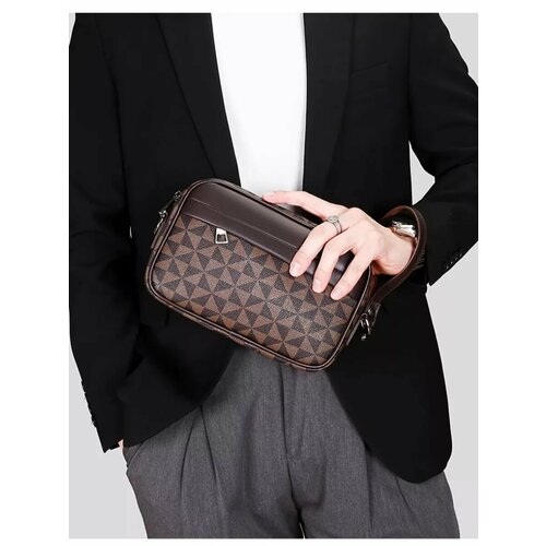 Сумка кросс-боди Domestic, фактура гладкая, серый