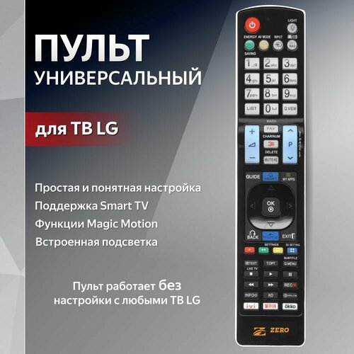 Универсальный пульт для всех телевизоров LG! Версия для России / С подсветкой кнопок