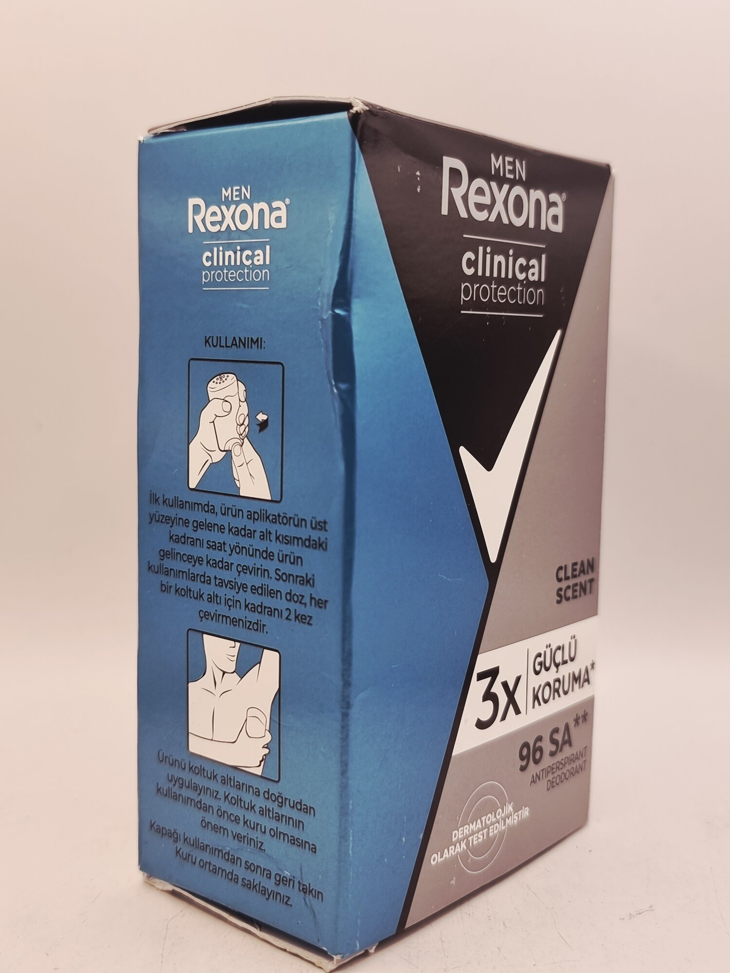 REXONA MEN дезодорант-крем мужской Deodorant Stick Anti-Perspirant Clean Scent 96 ч 45 мл (Филиппины) — фото 1