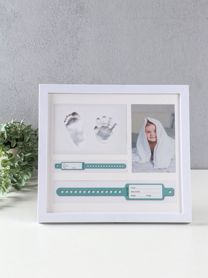 Фоторамка для фото 10×15 см с полимерной глиной «Первое фото» пластик белая 30.8×33.5×2 см