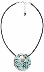 Колье Nature Bijoux, Bleu nuit, с термитником в смоле и черным перламутром, NB21.2-15-41831 (голубой)