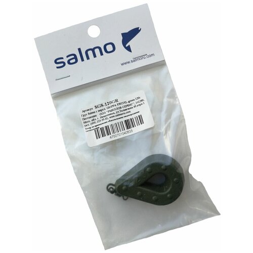 груз с вертлюгом salmo bun swivel 040 г цвет green Груз Salmo с вертл. GRIPPA SWIVEL green 120г