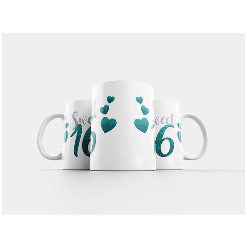 фото Кружка "сладкие шестнадцать, день рождения, сладкие 16" 320 мл lotsprints