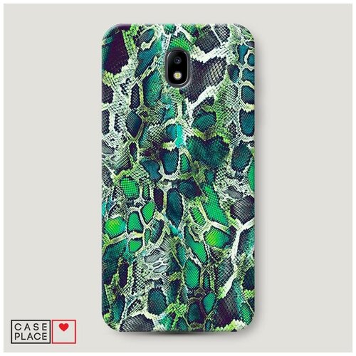 фото Чехол пластиковый samsung galaxy j5 2017 зеленая кожа змеи case place