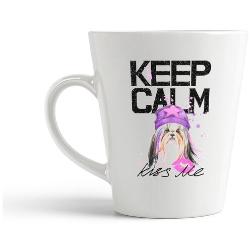 фото Кружка-латте coolpodarok keep calm собака kiss me