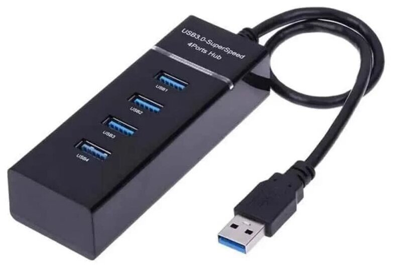 Разветвитель USB 3.0 на 4 порта , Hub USB 3.0 4 Ports , провод 30 см