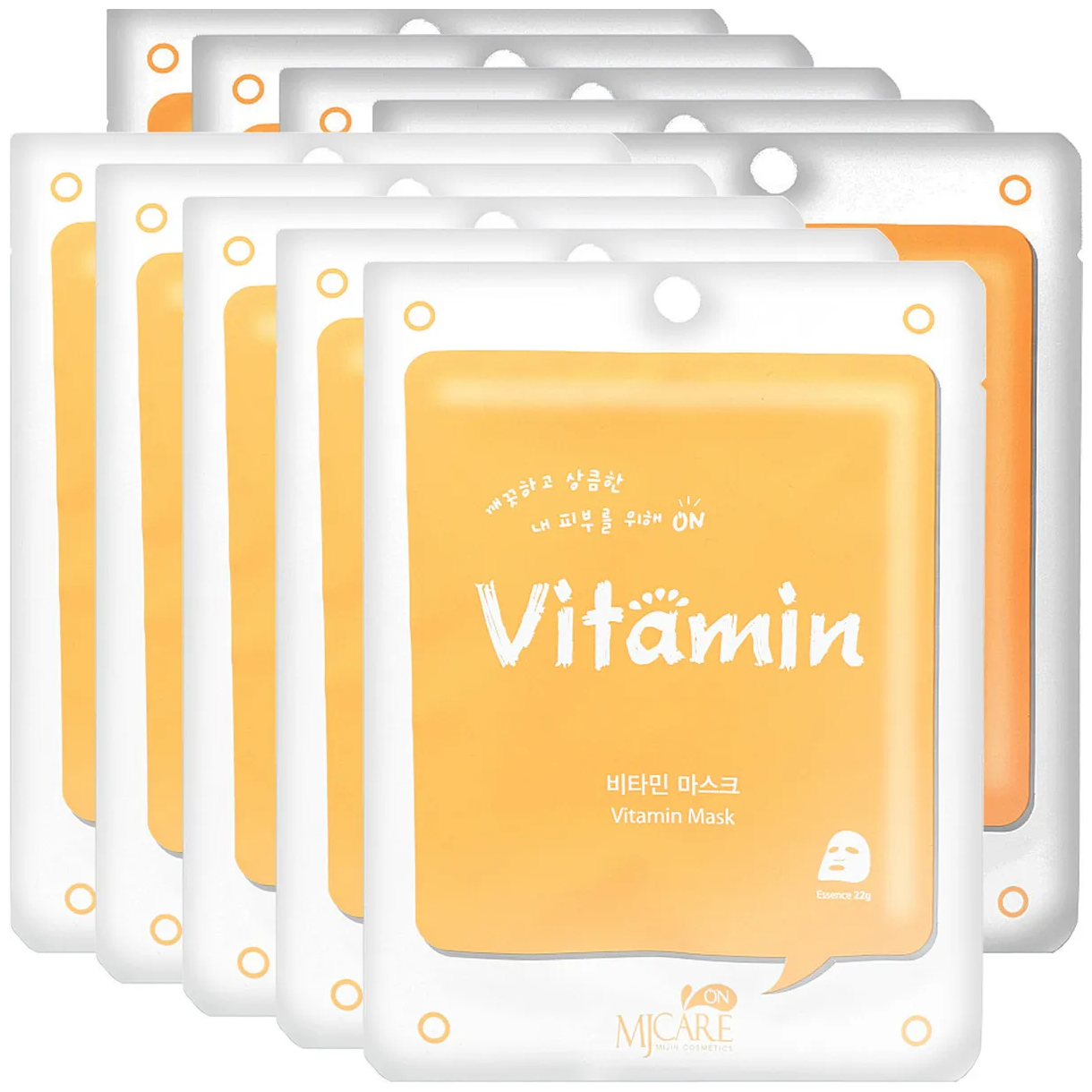 Тканевая маска для лица с облепихой Mijin MJ on Vitamin Mask, 22 г - 10 шт