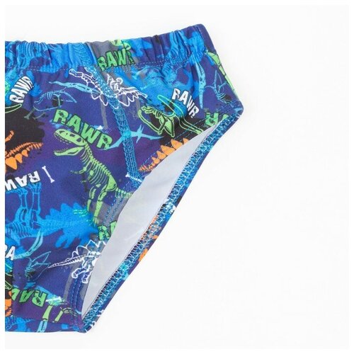 фото Плавки для мальчика, цвет т.синий/динозавры, рост 110 см rusexpress