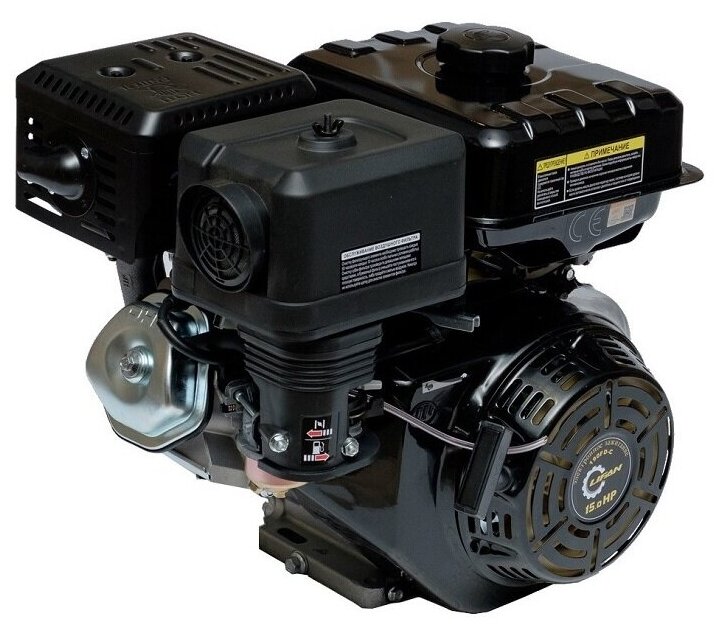 Двигатель бензиновый Lifan 190FD-C Pro D25 11А (15л.с., 420куб. см, вал 25мм, ручной и электрический старт, катушка 11А) - фотография № 3